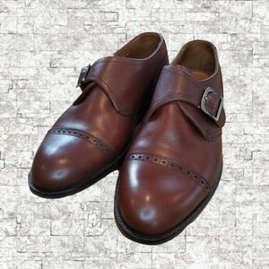 Florsheim Imperial Dress Shoe 9 Buckle Cap Toe Brown